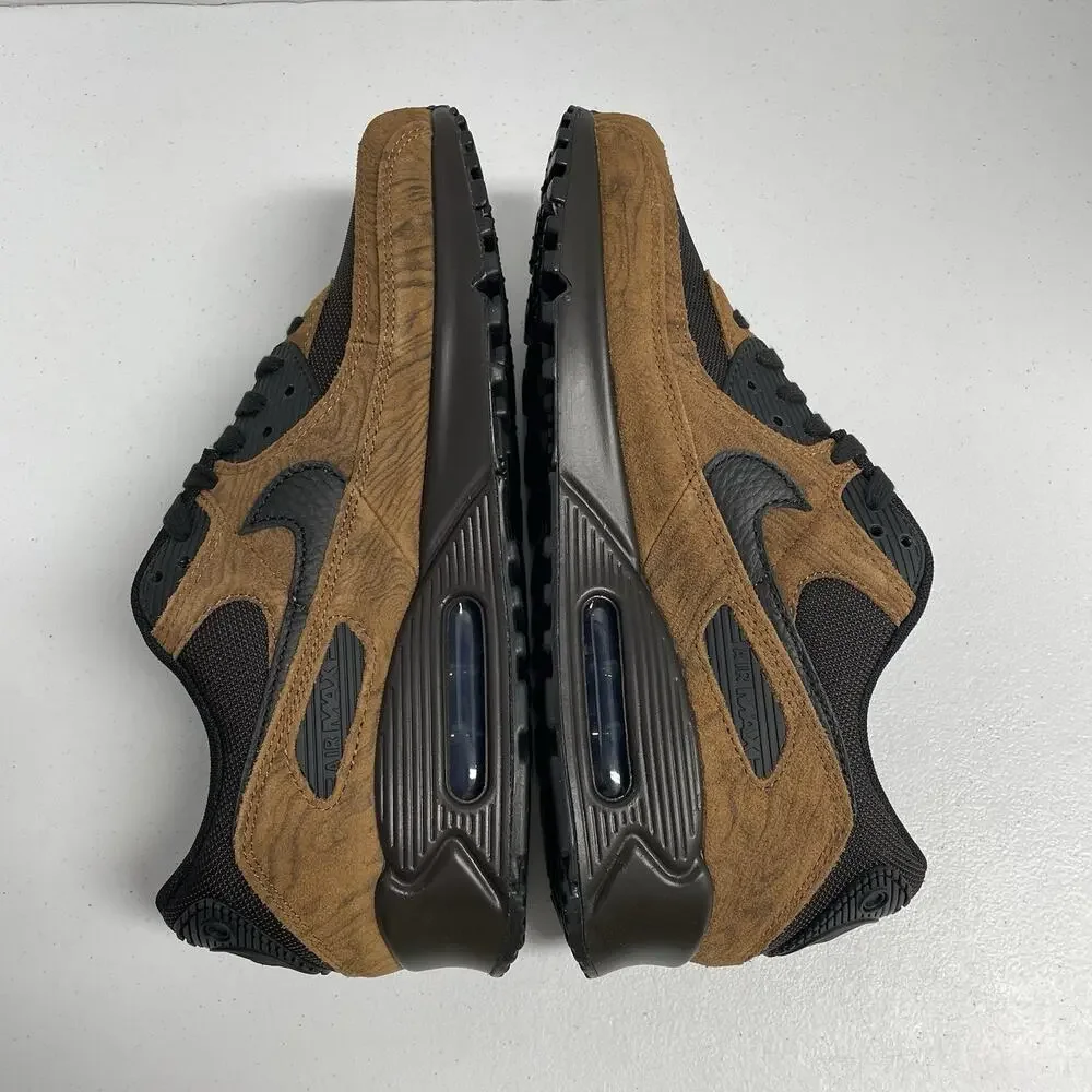 Nike Air Max 90 Premium Light British Tan Velvet Brown IQ0283 281 Size 11 Men